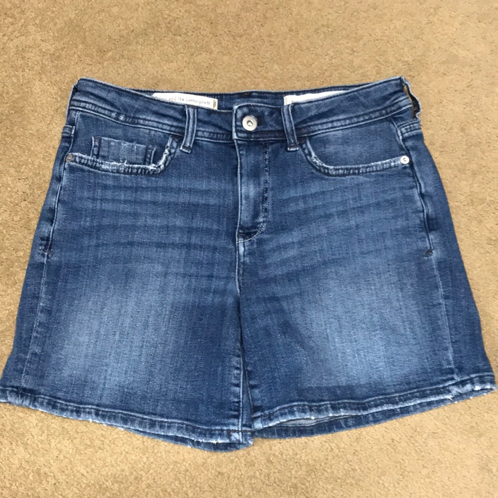 Pilcro and the Letterpress by Anthropologie Slim Boyfriend Denim Shorts, Size 26